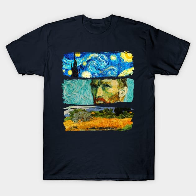 Cool Tees Van Gogh Art and Culture T-Shirt by COOLTEESCLUB